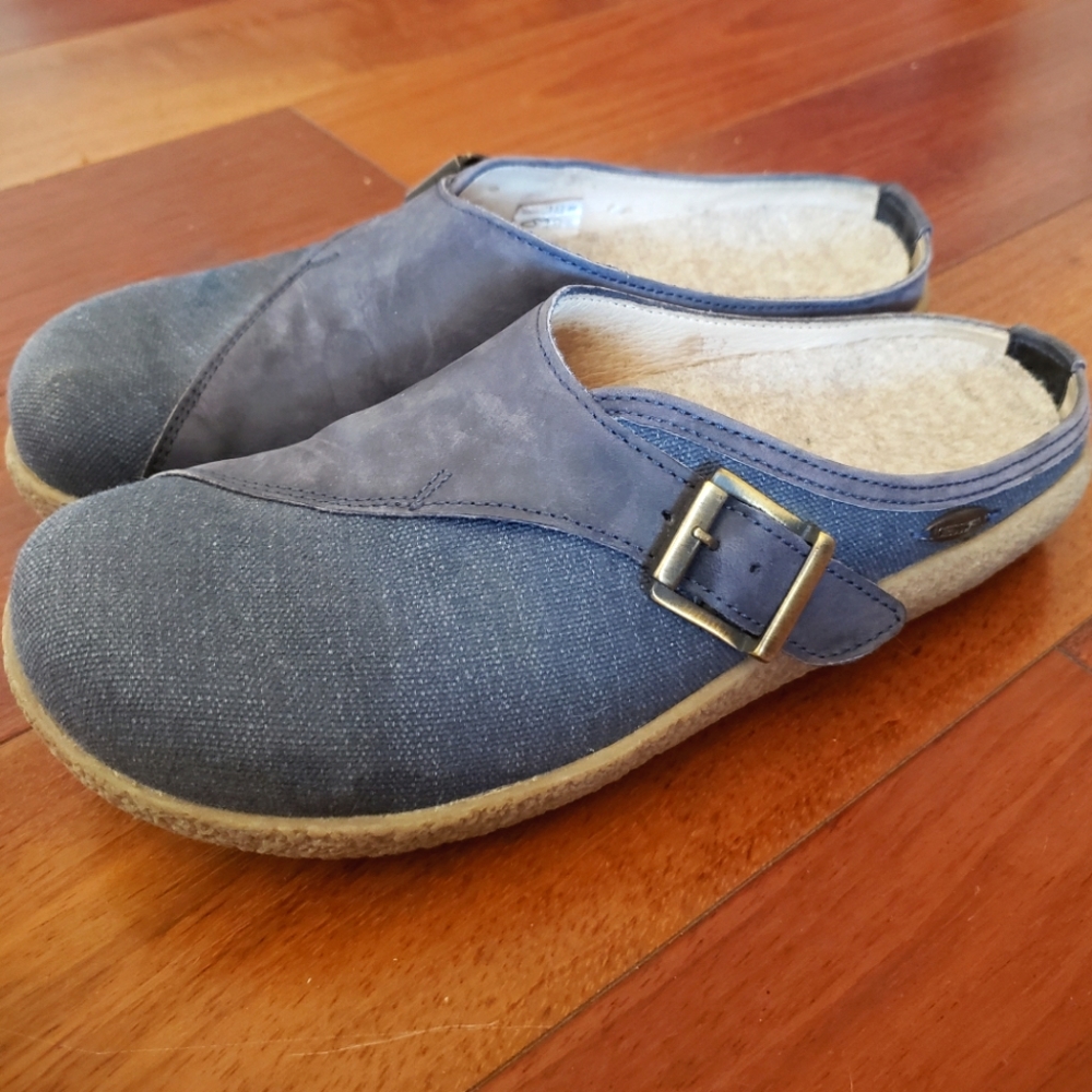 Giesswein Canvas Wool Leather Mules